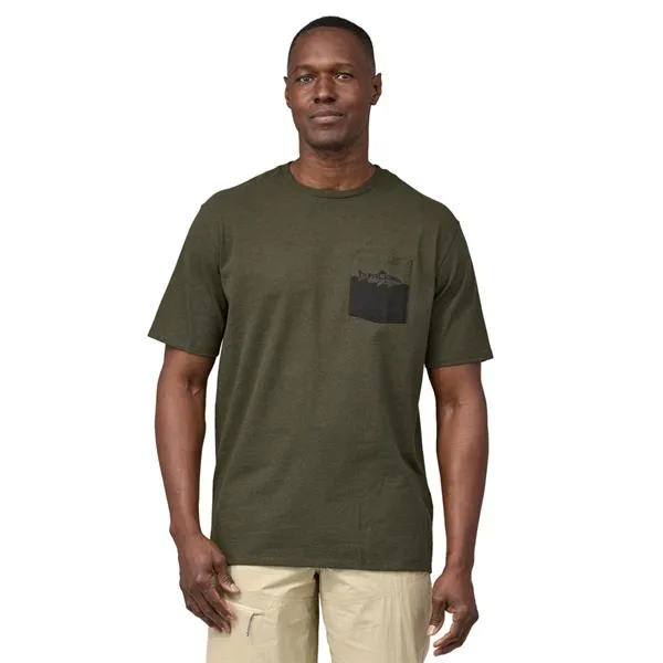 PATAGONIA WILD WATERLINE POCKET RESPONSIBILI-TEE BASIN GREEN | CAMISETA CASUAL CON BOLSILLO