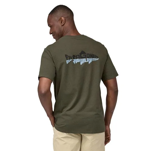 PATAGONIA WILD WATERLINE POCKET RESPONSIBILI-TEE BASIN GREEN | CAMISETA CASUAL CON BOLSILLO
