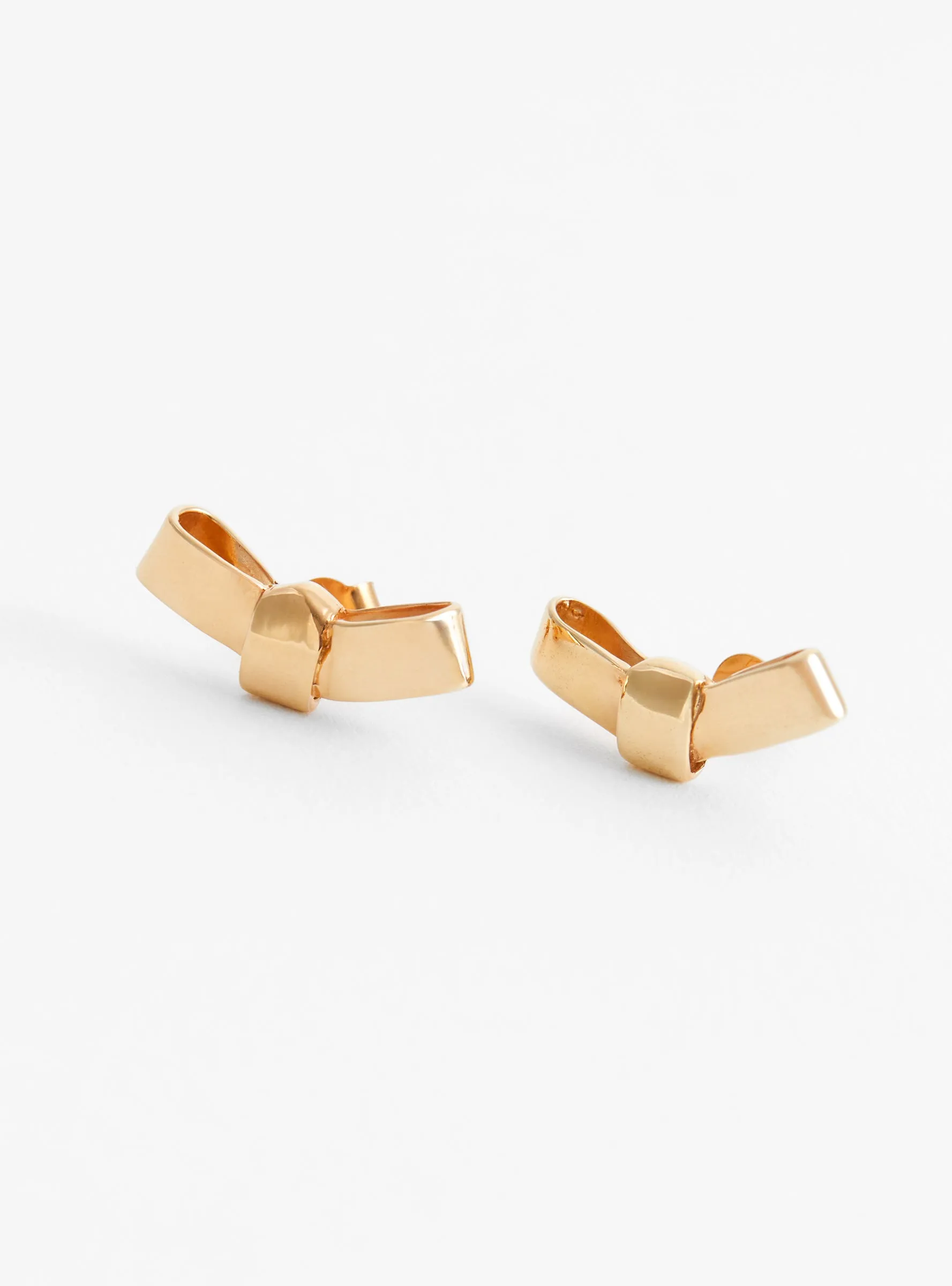 Petite Cravat Gold Earrings