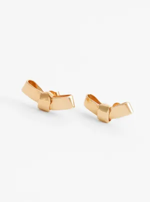 Petite Cravat Gold Earrings
