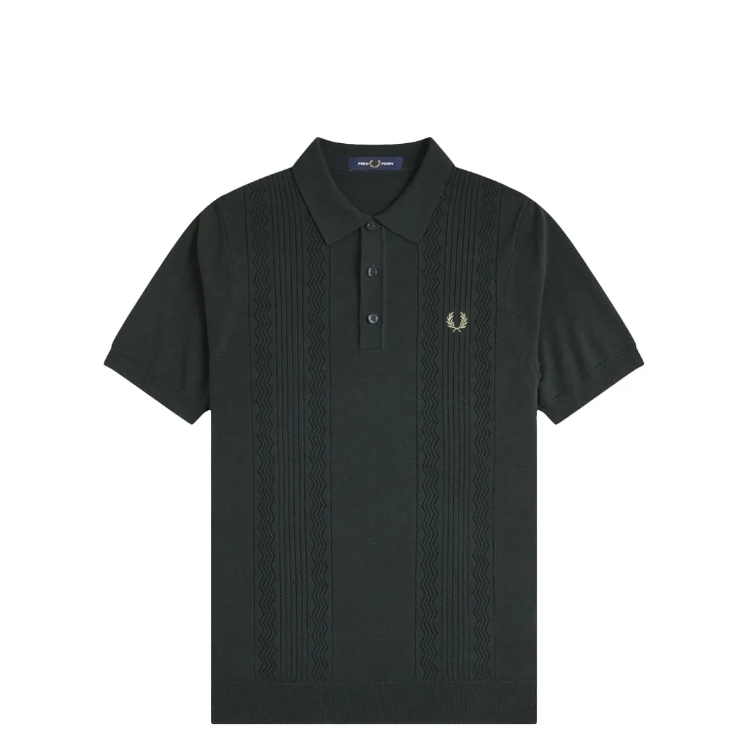 POINTELLE PANEL KNITTED SHIRT