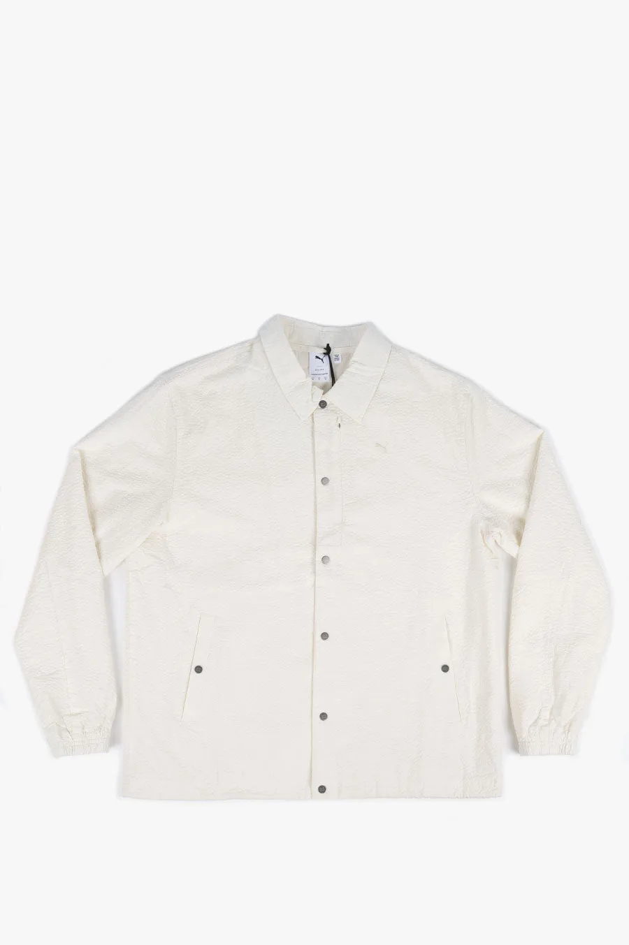 PUMA MMQ SEERSUCKER SHIRT JACKET TIGERS EYE