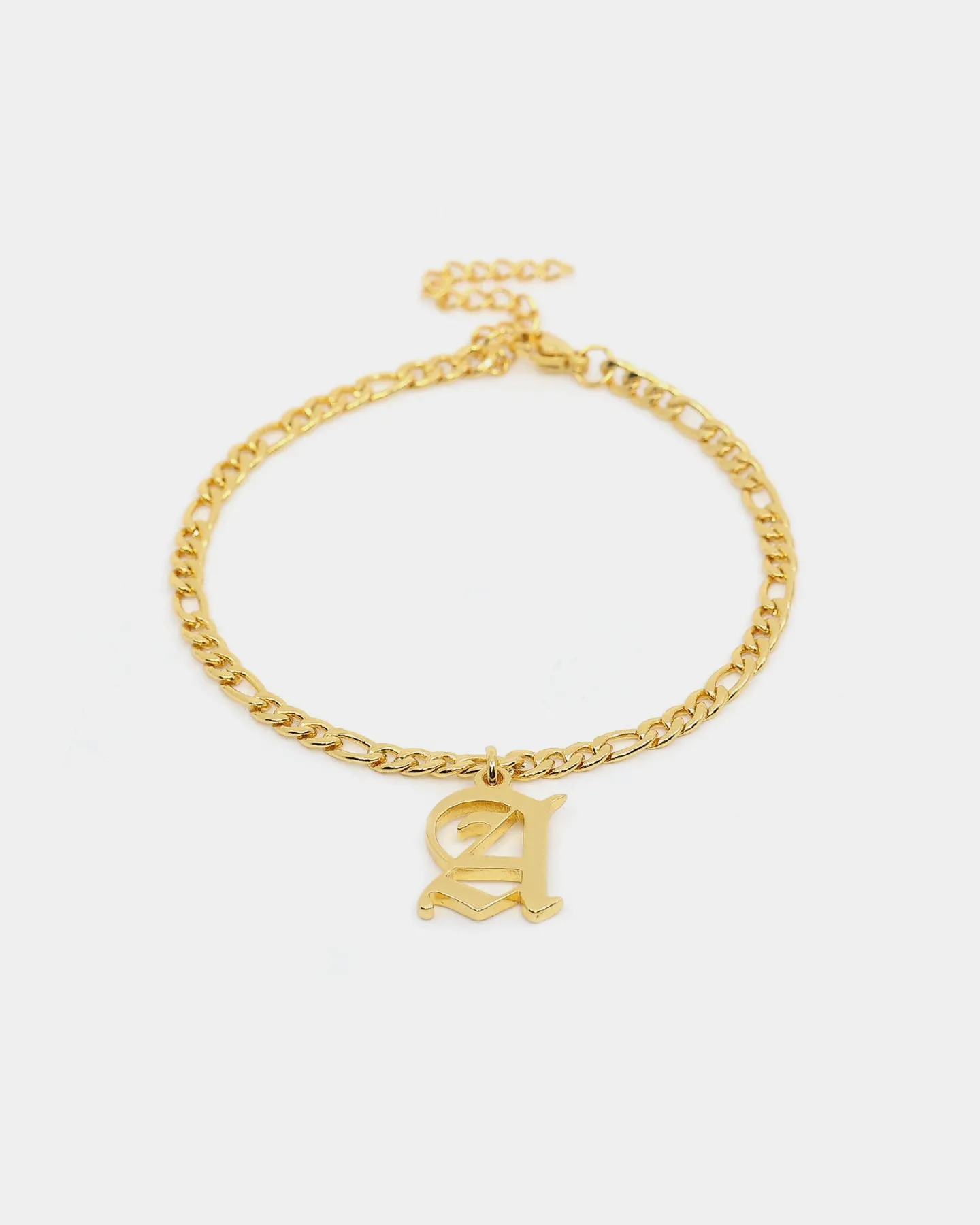 Raising Hell Women's Gothic Letter Anklet Gold