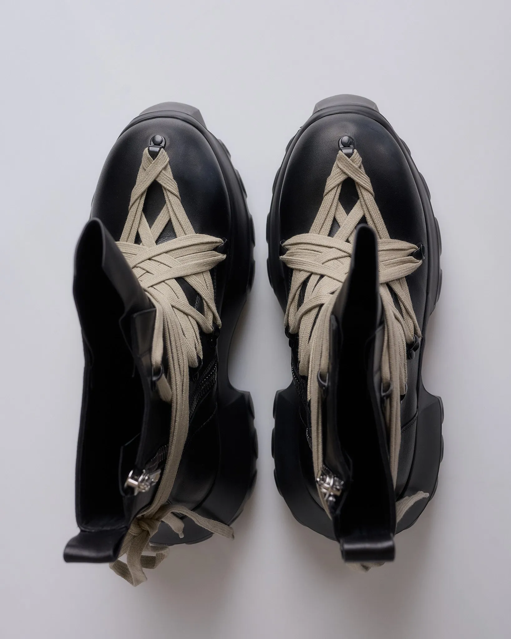 Rick Owens Mega Laced Megatractor Boot Black Pearl
