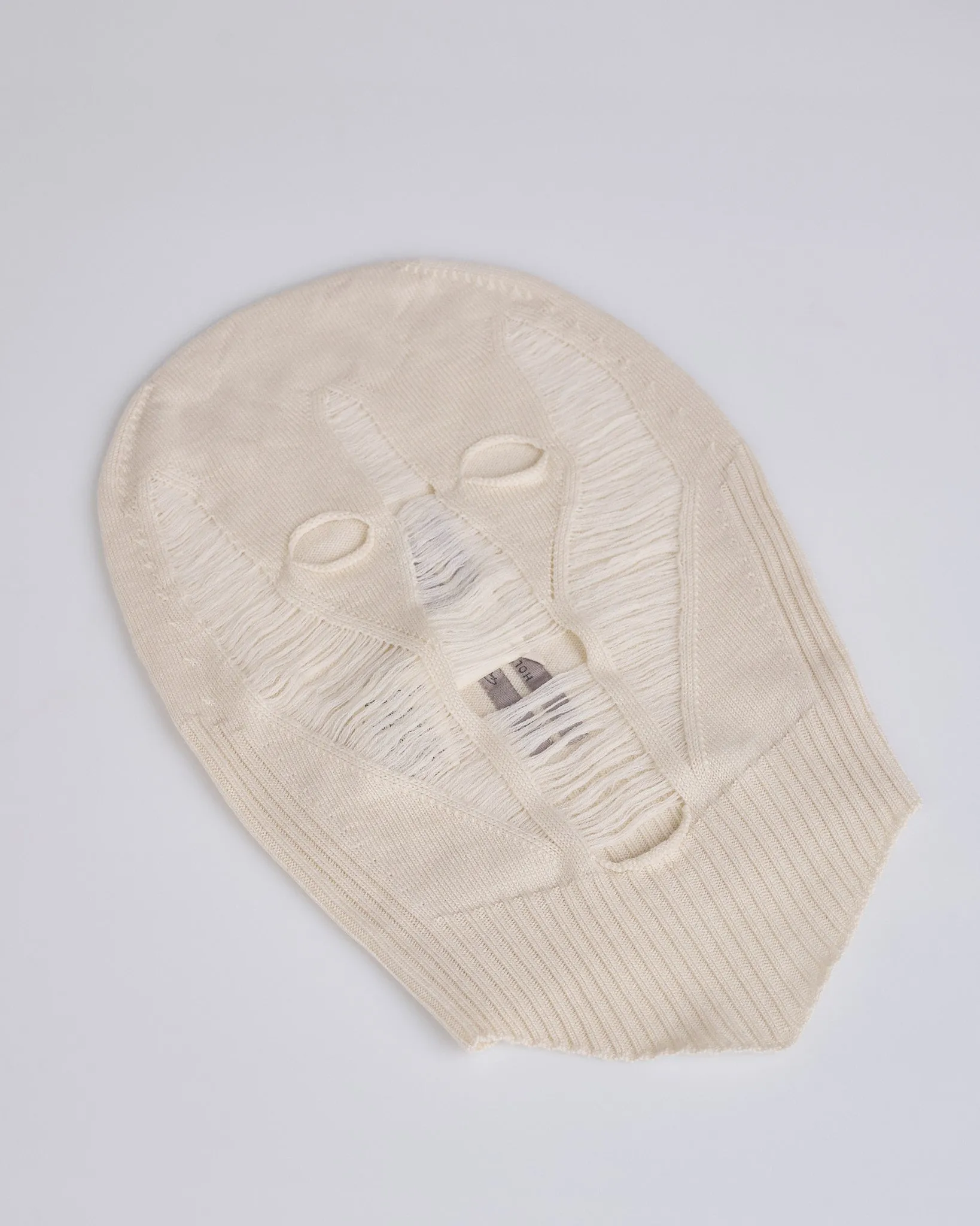 Rick Owens Runway Skull Clava Shredded Merino Natural
