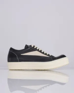 Rick Owens Vintage Sneaker Hollywood Waxy Goat Black Milk