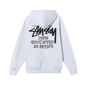 Stssy DSM Men's Los Angeles Zip Hoodie Ash Heather