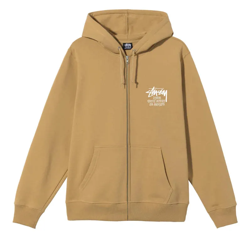Stssy DSM Men's Los Angeles Zip Hoodie Khaki