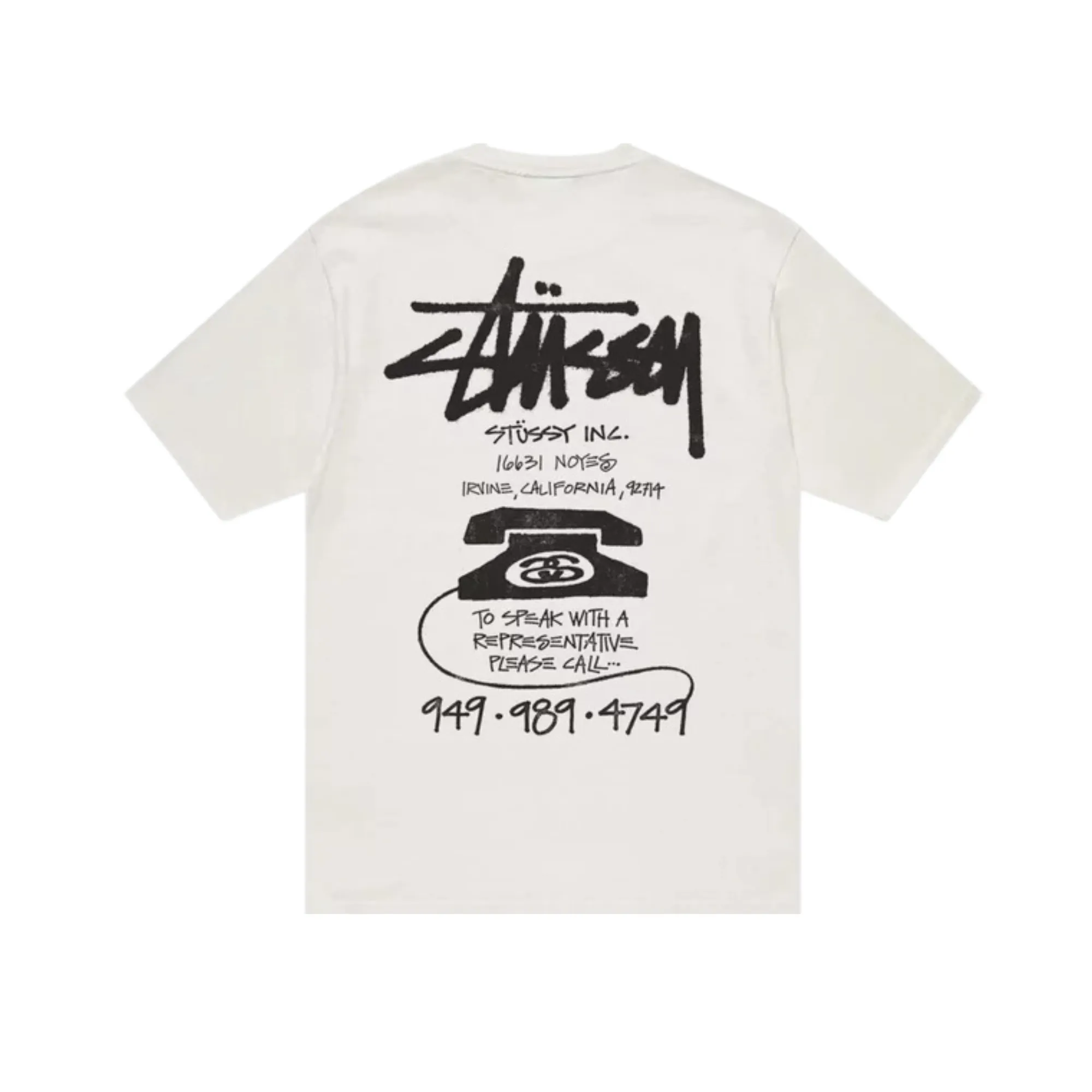 Stssy Old Phone T-shirt Natural