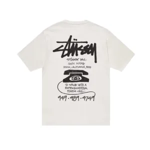 Stssy Old Phone T-shirt Natural