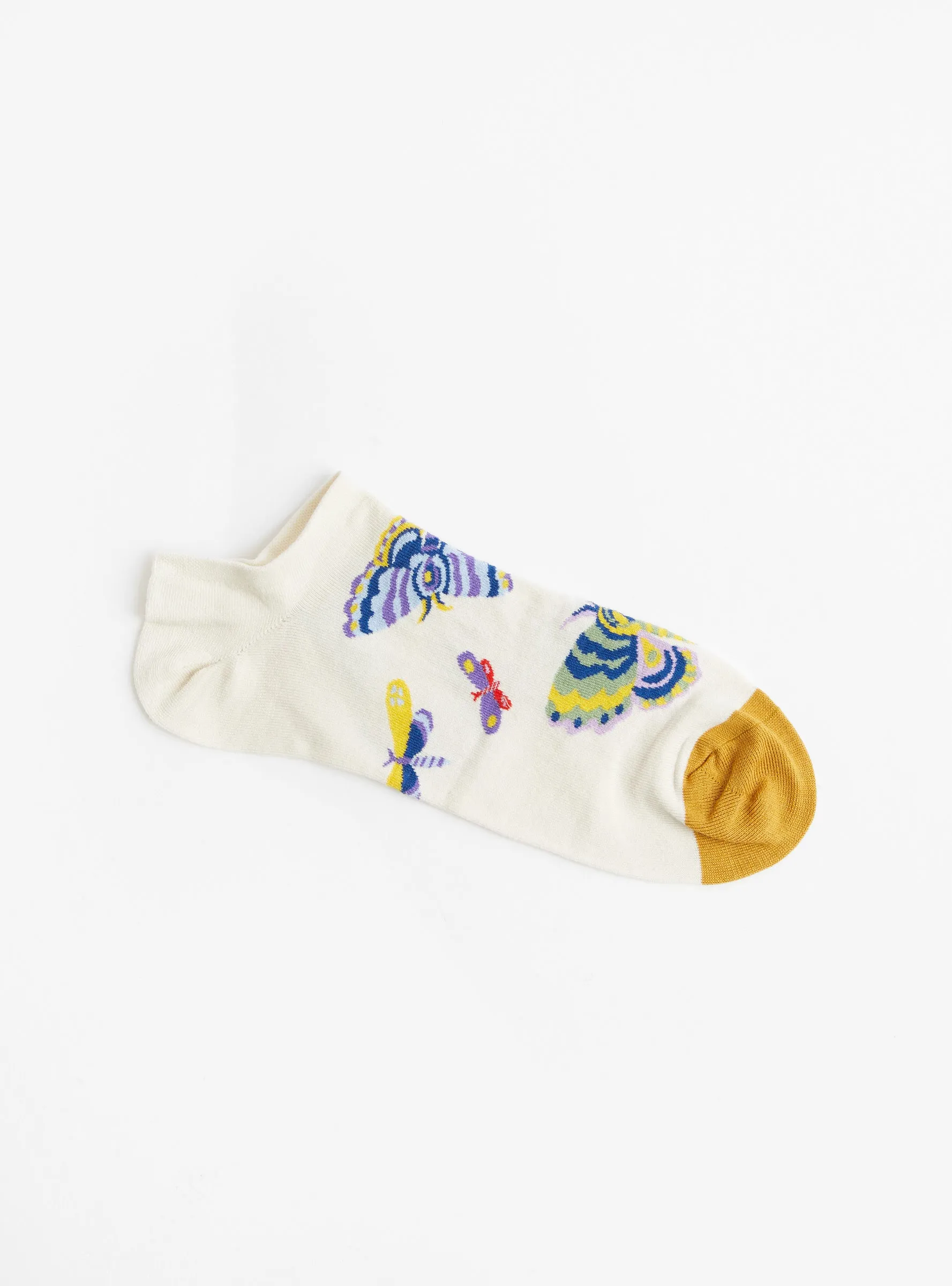 Tiger No Show Socks Natural Butterflies