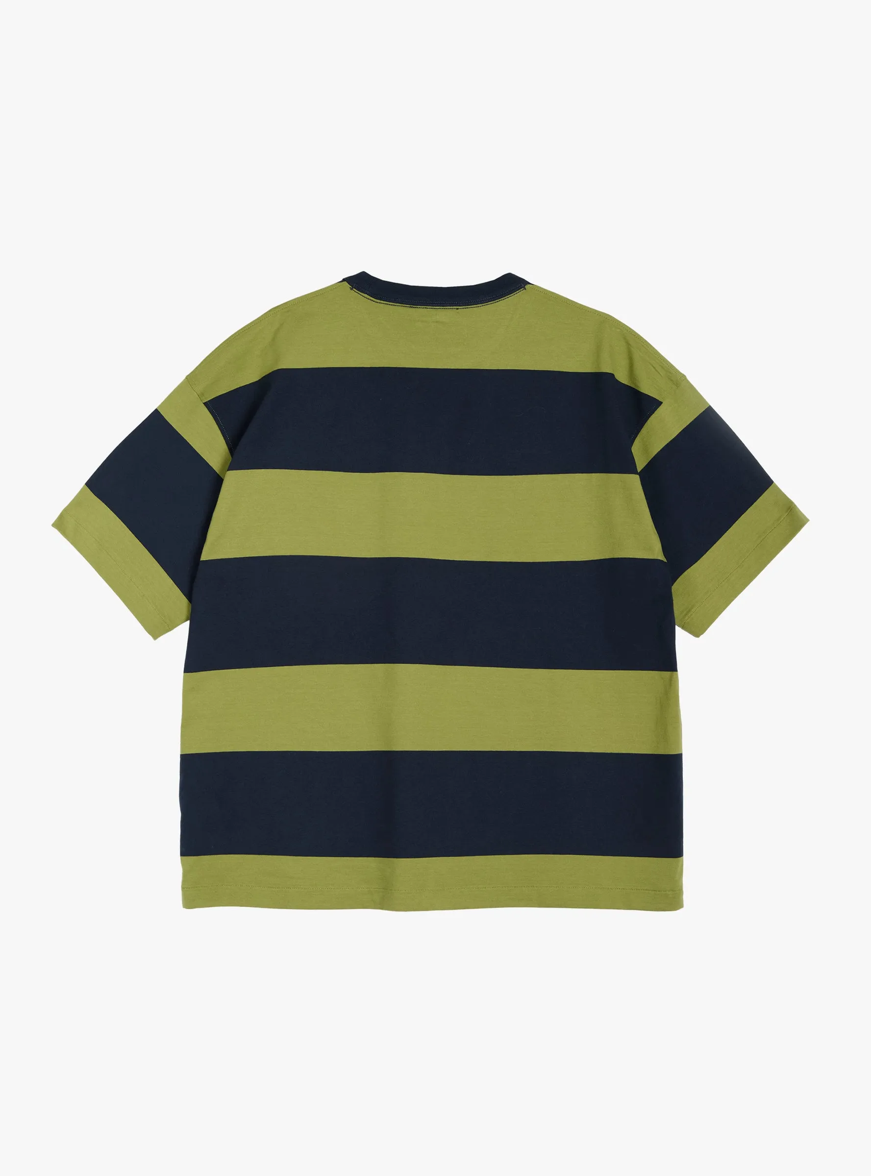 Triple Stripe T-Shirt Navy and Green