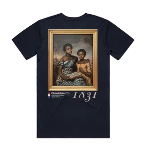 Two Girls T-Shirt- Navy