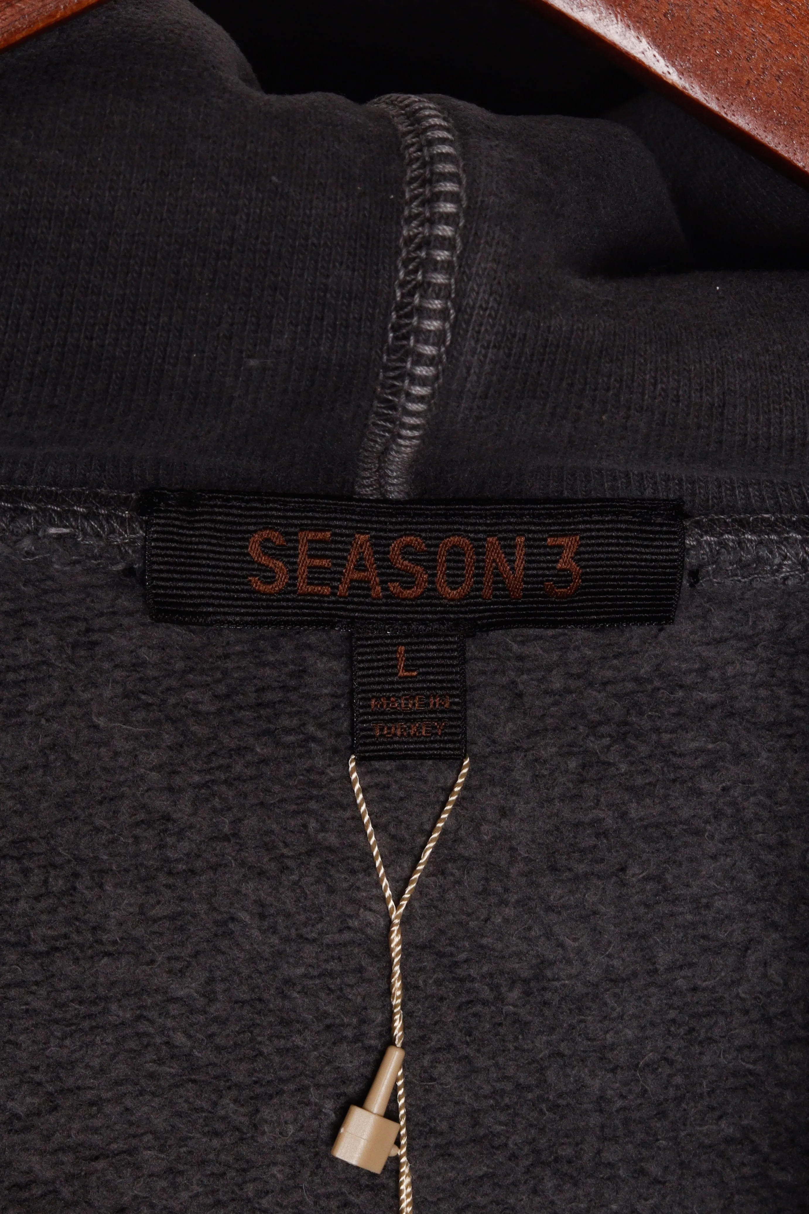 YEEZY SS16 'Season 3 Relaxed Fit' Hooded Sweatshirt Onyx Grey (2016)